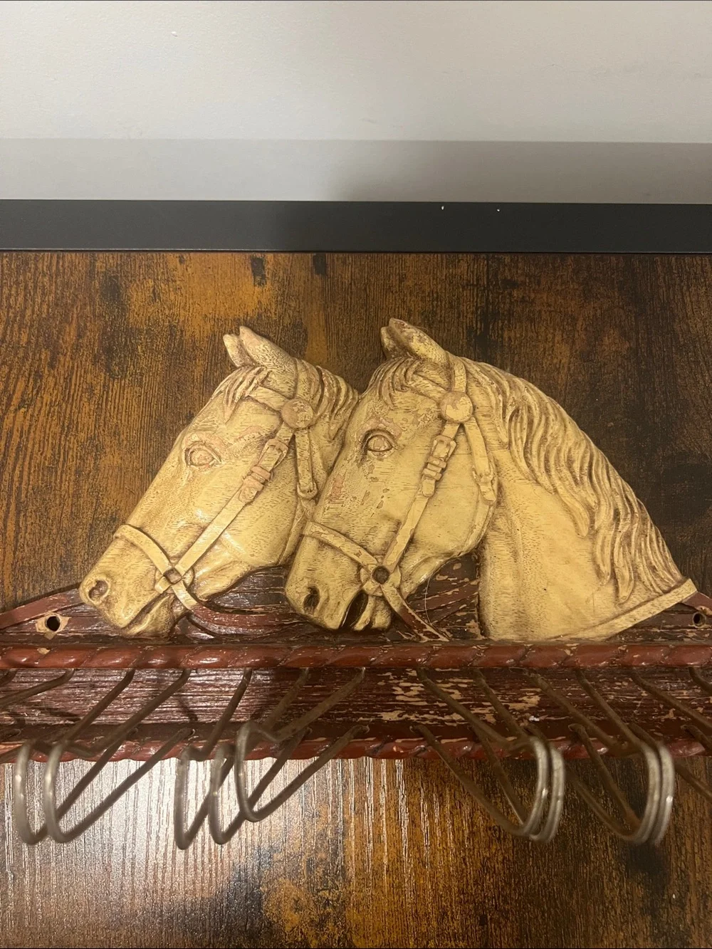 Vintage‎ Horse Head Wall Mounted Tie Rack